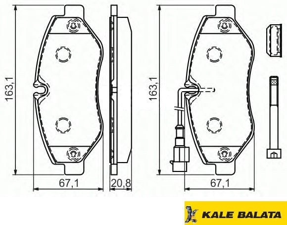 DİSK BALATA (ÖN) VW CRAFTER 2.5 TDI 06-