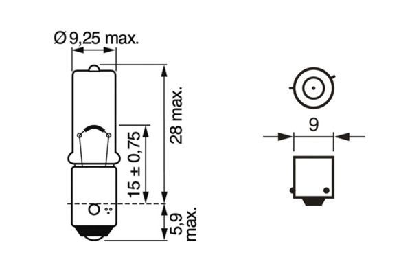 AMPUL , ECO , HALOJEN 12V H6 6W (BAX9s)