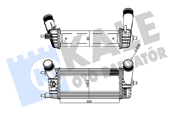 INTERCOOLER (BRAZING) FORD TRANSIT COURIER / FIESTA IV / B-MAX 1.0ECOBOOST 18-