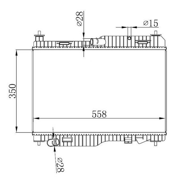 SU RADYATÖRÜ (BRAZİNG)(MT)(BFR136) FORD FİESTA 1.4 TDCI 08- / COURIER 1.5-1.6