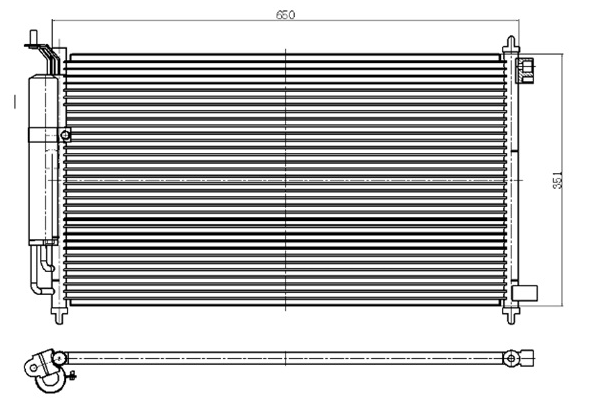 KLİMA RADYATÖRÜ(CNI800) NİSSAN MICRA 1.2,1.4 03+