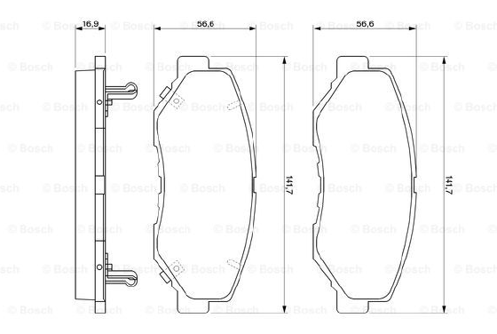 DİSK BALATA (ÖN) HONDA ACCORD VII 2.0 03-08 / CR-V II 2.0-2.2 CTDİ 01-07 / CIVIC 17-