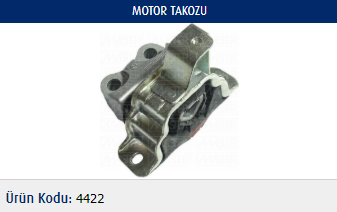 MOTOR TAKOZU FIAT DOBLO III 1.3 MJTD 85 HP 09- / LINEA 1.3 MJTD 85 HP 09-