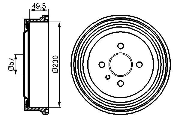 KAMPANA (ARKA)(230MM) OPEL ASTRA F / ASTRA G / COMBO / VECTRA B