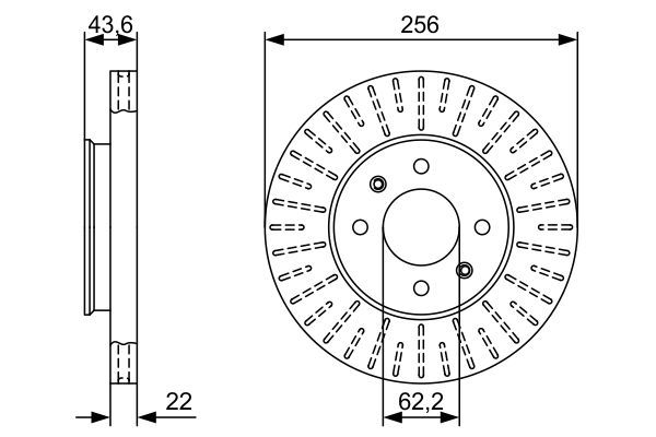 FREN DİSKİ (ÖN)(256MM) HYUNDAI ACCENT IV Sedan 1.4 10-