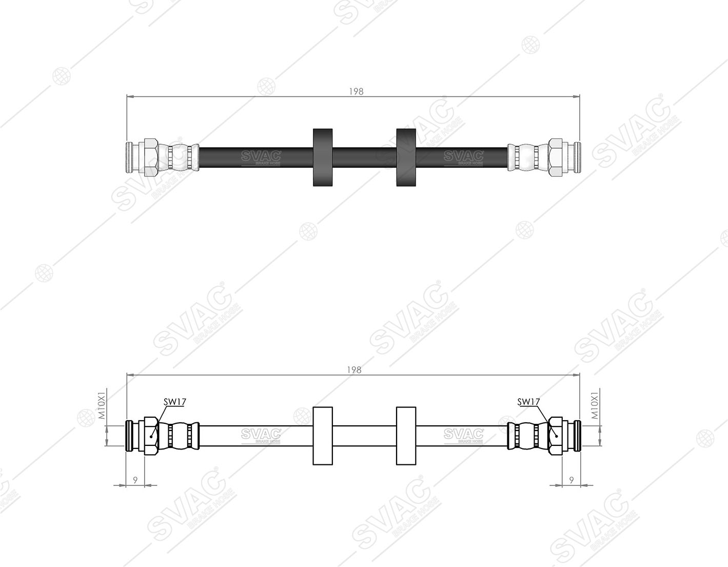 FREN HORTUMU (ARKA) FIAT FIORINO 09- / LINEA 07- / QUBO 08- / PEUGEOT BIPPER 08- / CITROEN NEMO 08-