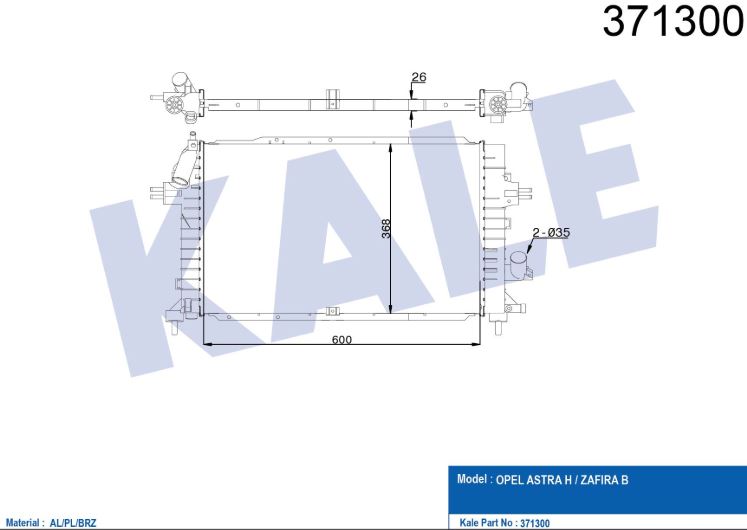 SU RADYATÖRÜ (BRAZING)(MT) OPEL ASTRA H/ZAFIRA B