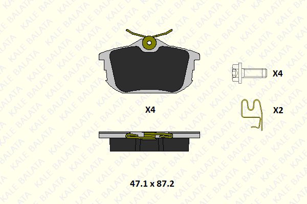 DİSK BALATA (ARKA) VOLVO S40 I 1.6-1.8-1.9 DI-2.0 99-03 / V40 1.6-1.8-1.9 DI-2.0 98-04 / MITSUBISHI CARISMA 1.6-1.8-1.9 TD 97-06 / COLT VI 1.1-1.3-1.5 DI-D 04-12