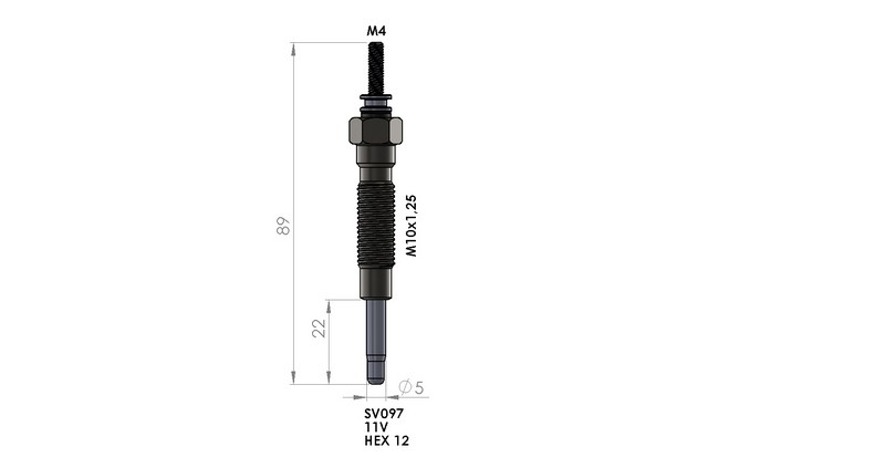 KIZDIRMA BUJİSİ (11,0V) MITSUBISHI CANTER FE511-FE711 / NISSAN PATROL 2.8 TDTİ