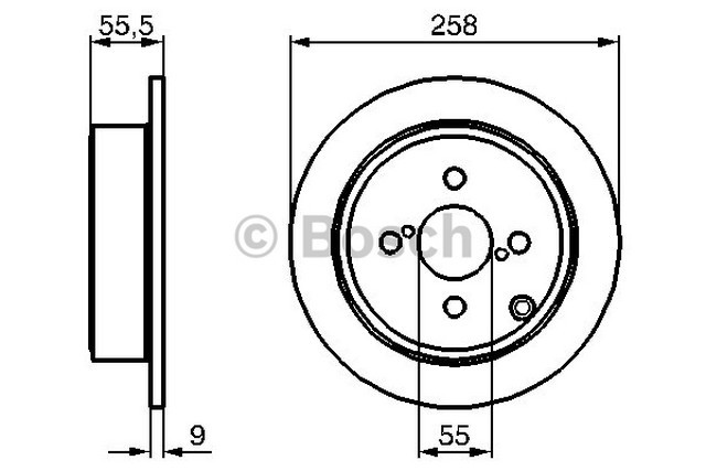 FREN DİSKİ (ARKA)(258MM) TOYOTA COROLLA 1.4 VVTİ 01-