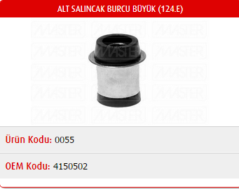 SALINCAK BURCU (ALT)(BÜYÜK) FIAT TOFAŞ M131 / M124 DKŞ