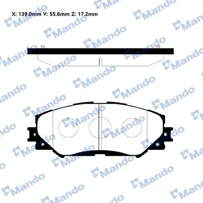 DİSK BALATA (ÖN) TOYOTA AURIS 1.33 DUAL VVTI-1.4 D4D-1.6 09- / COROLLA 1.33-1.4 D4D-1.4 VVTİ-1.6-1.6 DUAL VVTİ 06- / RAV 4 III 2.0-2.0 4WD-2.2D-2.2 4WD 06-