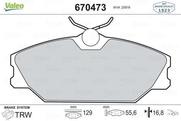 DİSK BALATA (ÖN) RENAULT CLIO II 2.0 16V 00-09 / LAGUNA I 1.9 DCİ-2.0-2.0 16V 97-01 / MEGANE I 1.6 16V-1.9 DCİ-2.0İ 99-03