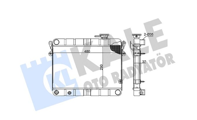 SU RADYATÖRÜ (BRAZING)(3 SIRA) FIAT / TOFAŞ ; ŞAHİN ; KARTAL ; DOĞAN M131 1.6 93<02 <YENİ MODEL> [3 SIRA SÜPER] [BAKIR]