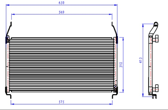 KLİMA RADYATÖRÜ(CFI281) FİAT MAREA 1.4İ/1.8İ/2.0İ 97-02