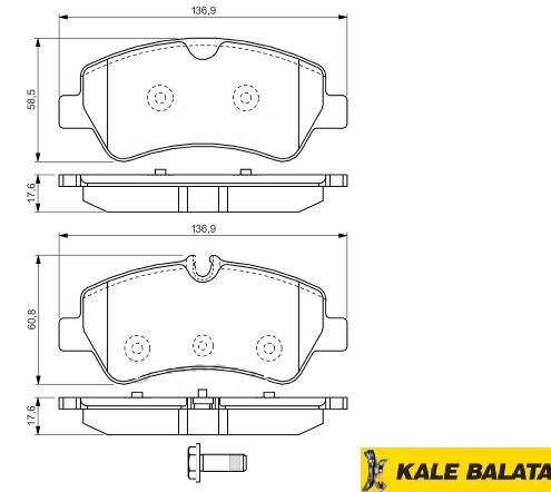 DİSK BALATA (ARKA) FORD TRANSİT CUSTOM 14- (V362)