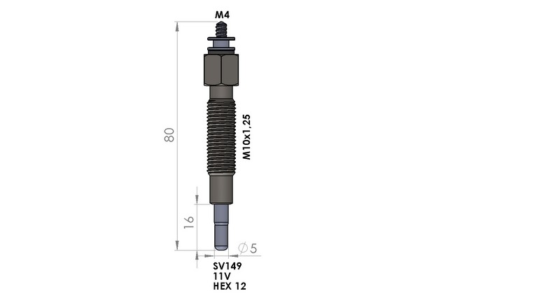 KIZDIRMA BUJİSİ (11,0V) HONDA CIVIC 1.4I (EJ9) / NISSAN TERRANO 2.7 TDI / PICK-UP 2.5 D-TD