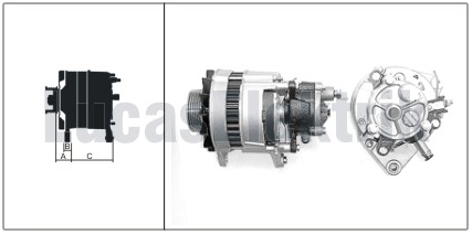 ALTERNATÖR 12V.55A.(A127) BMC LEVENT 80 KAMYONET (VAKUM POMPALI)(KANALLI KASNAK)