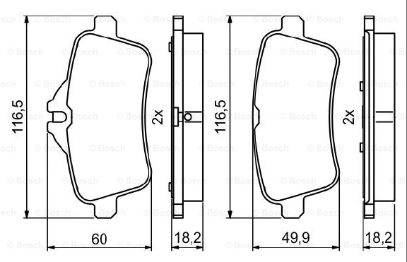 DİSK BALATA (ARKA)(ESKİ NO:0986TB3206) MERCEDES GL63 AMG 12-/GLE250D