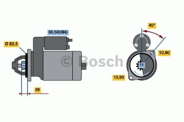 MARŞ MOTORU ( 24 V 11 DİŞ ) ( 4,0KW ) HC-CARGO KHD DEUTZ F4