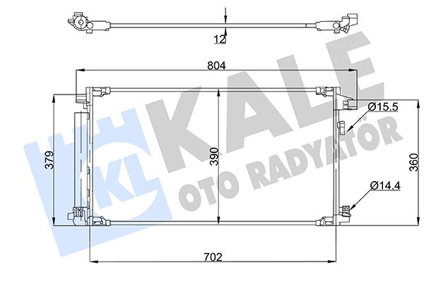 KLİMA RADYATÖRÜ TOYOTA COROLLA (E21) 19- 1.6 VVTI 1.8 HYBRID - C-HR 1.8HYBRID 16- KURUTUCU İLE [BRAZING AL/AL] [684X365,8X12]