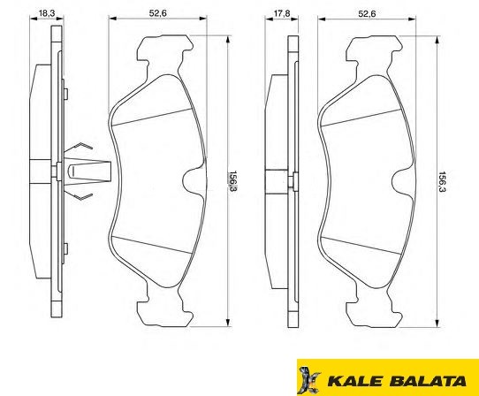 DİSK BALATA (ÖN) OPEL ASTRA F 92- / CALIBRA A 94- / KADETT E 85- / OMEGA A 88- / VECTRA A 94- / VECTRA B 95-