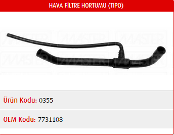 HAVA FİLTRE HORTUMU FIAT TIPO