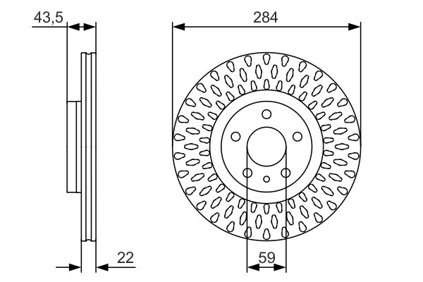 FREN DİSKİ (ÖN) FIAT 500L 0.9-1.3D MJET-1.4-1.6D MJET 12-