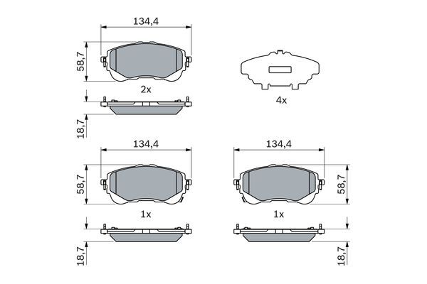 DİSK BALATA (ÖN) TOYOTA COROLLA HATCHBACK(_E21_) 1.8 HYBRID(ZWE211) 18- 72KW 98PS