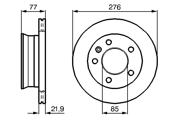 FREN DİSKİ (ÖN)(276MM) VW LT28-LT35 96- / M.BENZ SPRINTER 97-