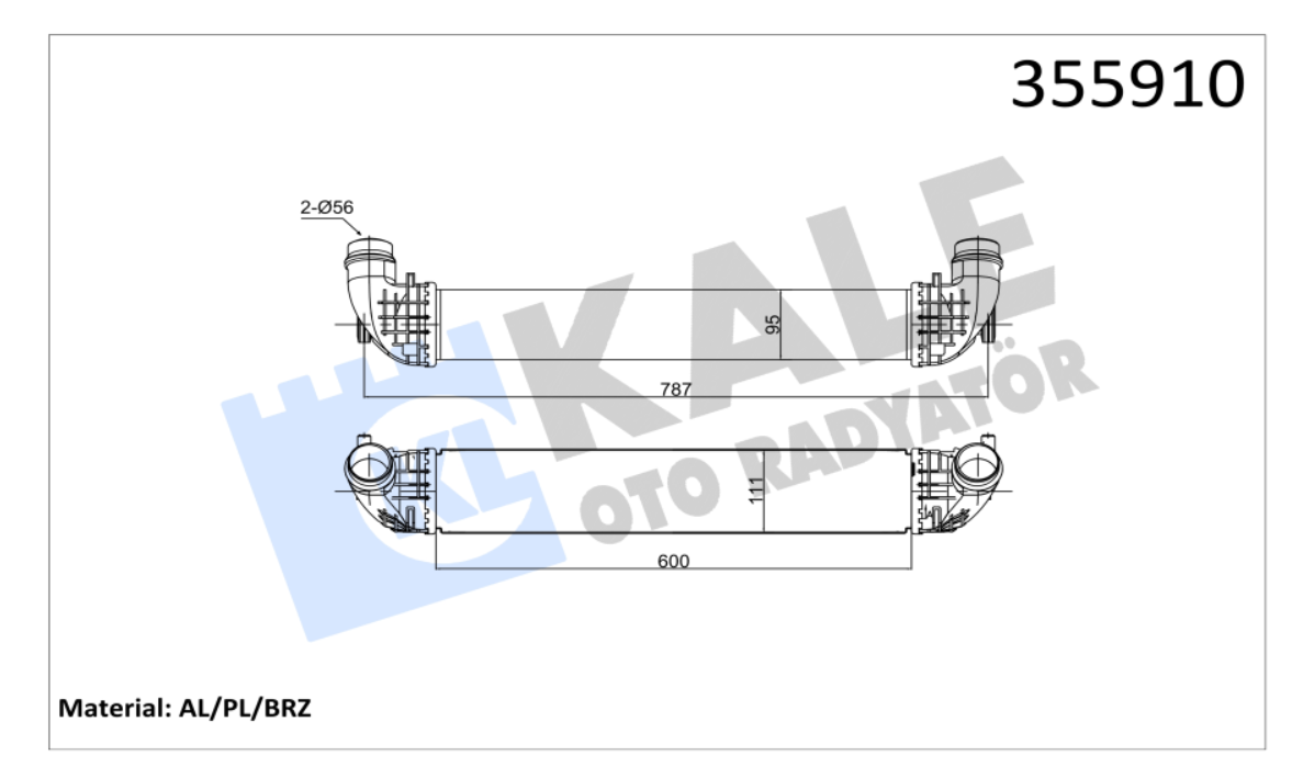 INTERCOOLER (BRAZING) OPEL ASTRA K 1.6CDTI 15- (SENSÖR GİRİŞİ YOK)