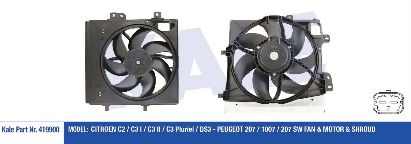 FAN MOTORU (DAVLUMBAZLI) PEUGEOT 207 06=> P208 12=>