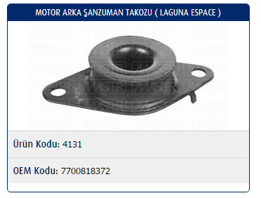 ŞANZIMAN TAKOZU RENAULT LAGUNA I 1.6-1.8-2.0