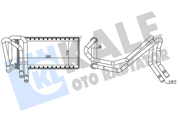 KALORİFER RADYATÖRÜ LAND ROVER DISCOVERY III 04<09 / RANGE ROVER SPORT 05<13 2.7TD 4.2 4.4 (4X4) (BORULU) [BRAZING AL/AL] [112X275X26]