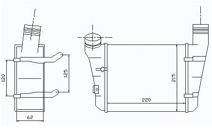 INTERCOOLER(IAU002) AUDI A4 1,9TDI 00- / A6 1,9TDI 01-
