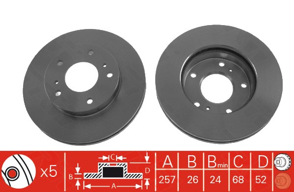 FREN DİSKİ (ÖN)(257MM) VANETTA 95-/SERENA 91-