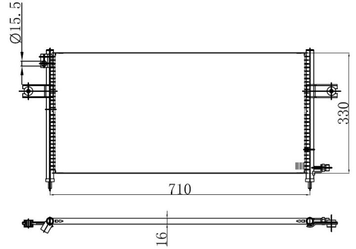 KLİMA RADYATÖRÜ NİSSAN D22 98+ (733x330x16)