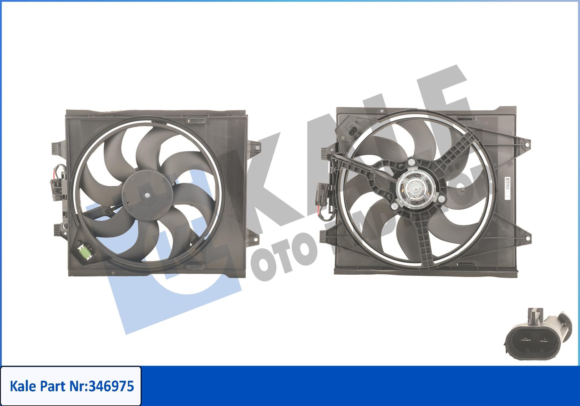 FAN MOTORU (DAVLUMBAZLI)(300W 12V) FIAT 500 / 500C 0.9 1.2 1.3D 1.4 09- - FORD KA 1.2 1.3TDCI 08-16