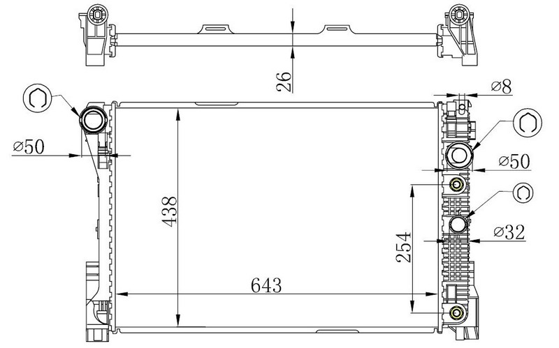 SU RADYATÖRÜ (BRAZİNG)(AT)(BME110) MERCEDES W204 07-