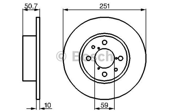 FREN DİSKİ (ARKA)(251,5MM) FIAT BRAVO II 07- / CROMA 92- / LINEA 07- / STILO - / ALFA ROMEO 164 87-