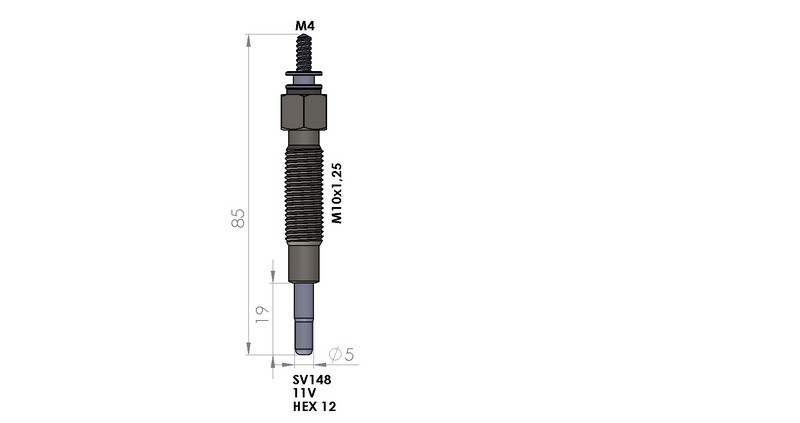 KIZDIRMA BUJİSİ (11,0V) NISSAN TERRANO / SERENA / PICK-UP / PATNFINDER D21 2.7 D-TD