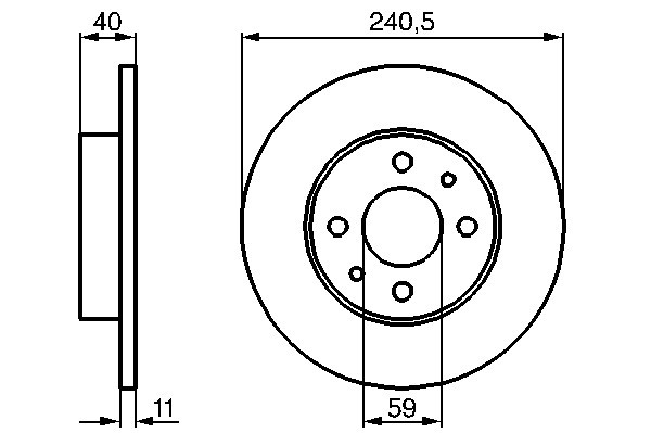 FREN DİSKİ (ÖN)(240,1MM) FIAT 500 13- / BRAVO 95- / MAREA 96- / IDEA 08- / PANDA 10- / PUNTO 94- / TEMPRA 90- / TIPO 88-