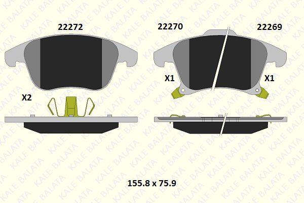 DİSK BALATA (ÖN) FORD MONDEO V 1.5 TDCİ-1.6 TDCİ-2.0 TDCİ 14- / S-MAX 2.0 TDCİ 15-18