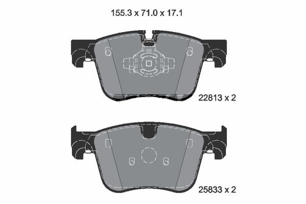 DİSK BALATA (ÖN) CITROEN BERLINGO / C4 SPACETOURER / C5 AIRCROSS / OPEL COMBO / GRANDLAND X / PEUGEOT 508 II / 3008 / 5008 II / PARTNER / TOYOTA PROACE CITY