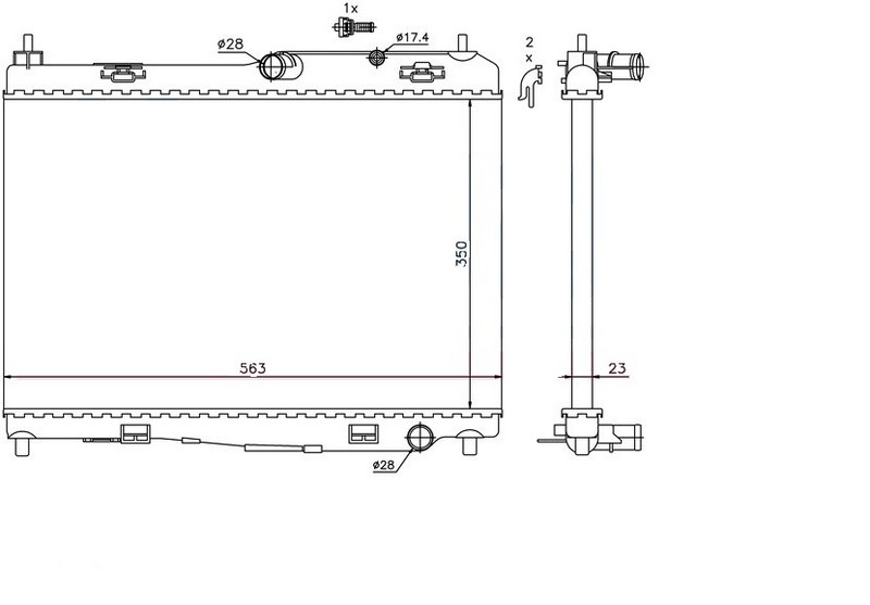 SU RADYATÖRÜ (BRAZİNG)(MT)(BFR147) FORD FORD FİESTA 1.4 EFI 08+