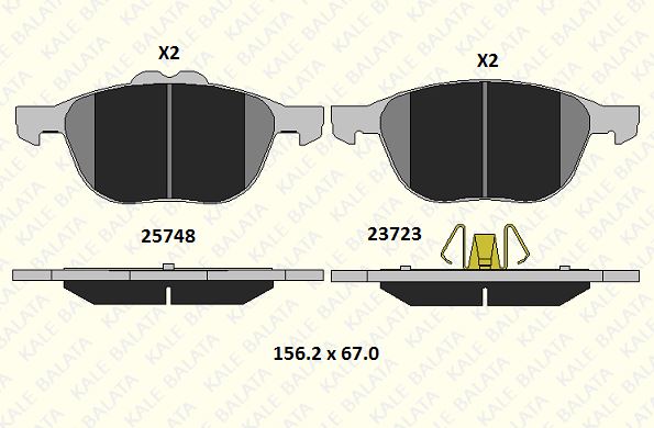 DİSK BALATA (ÖN) FORD KUGA II, TOURNEO CONNECT/GRA