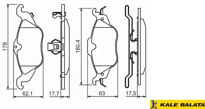 DİSK BALATA (ÖN) OPEL ASTRA G 1,2-1,6-1,7