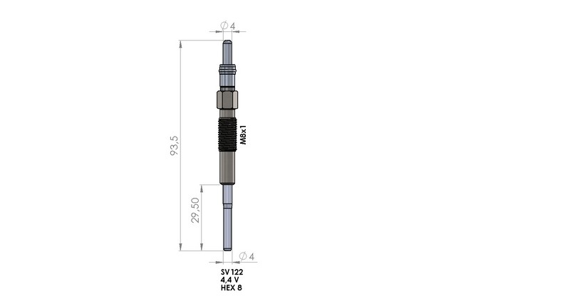 KIZDIRMA BUJİSİ (4,4V) CHEVROLET CAPTIVA / CRUZE / EPICA / LACETTI / NUBIRA / OPEL ANTARA 2.0 CDTI