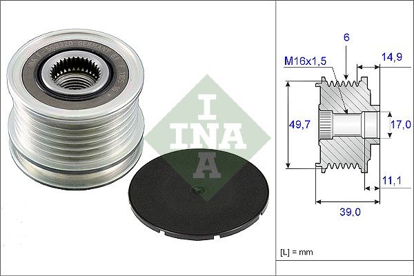 ALTERNATÖR KASNAĞI (6 KANAL) M.BENZ C-SERİSİ (W202-S202) C200 CDI-C220 CDI / SPRINTER 208 CDI-211 CDI-216 CDI / VIANO (W369) / VITO (W368)