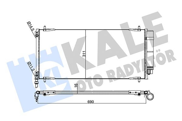 KLİMA RADYATÖRÜ (BRAZING)(MT)(KURUTUCULU) PEUGEOT 407 / 607 1.6/2.2HDI 1.8/2.0 16V 04- / CITROEN C5 II / C6 2.2/2.7HDI 06-